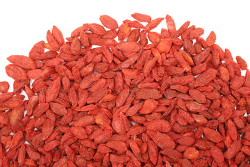 The dried fruit of medlar on white background