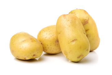 potatoes isolated on white background