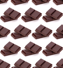 Chocolate bars stack . Seamless food pattern.