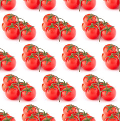 Cherry tomato. Seamless food pattern.