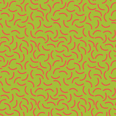 green pattern with memphis abstract shapes, colorful design