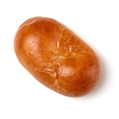 Homemade pasty, Russian stuffed pastry. Pirozhki isolated on white background. Flat lay, top view.