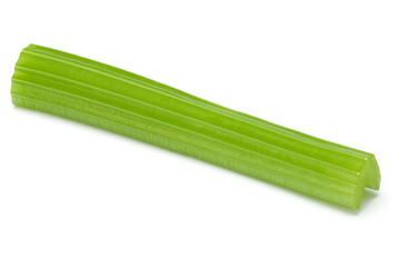 Celery stalk isolated om white background cut out.