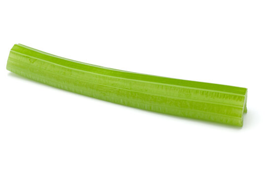 Celery stalk isolated om white background cut out..