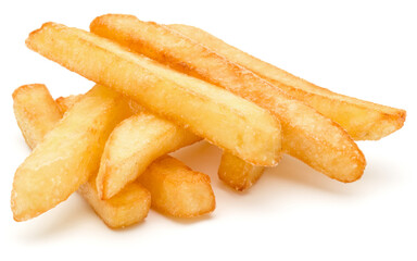 French Fried Potatoes isolated on white background..