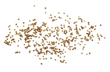 Naklejka premium Coriander seeds isolated on white background. 