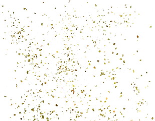 Dry marjoram spice (Origanum majorana). Heap of ground marjoram leaves isolated on white.