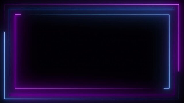 Neon lights  blue and purple seamless loop background motion graphics animation.