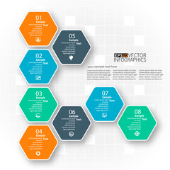 Abstract 3D Paper Infographics. Business template .Vector illustration