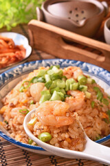 Taiwanese traditional food - seafood fried rice