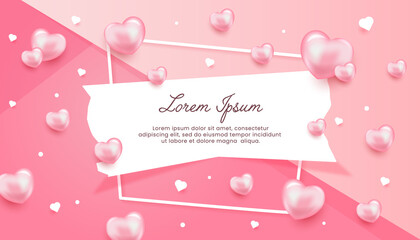 Romantic background with shape heart