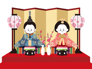 ひな祭りのお内裏様とお雛様