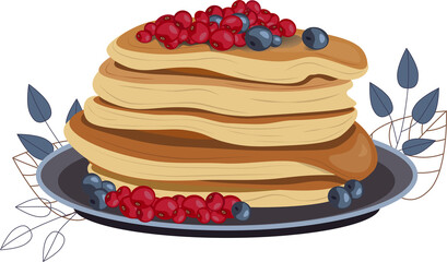 pancakes with berries