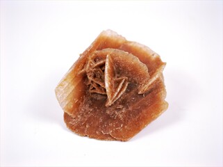 Sand rose isolated on white background