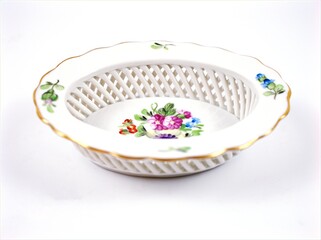 Century Chinese export porcelain isolated on white background