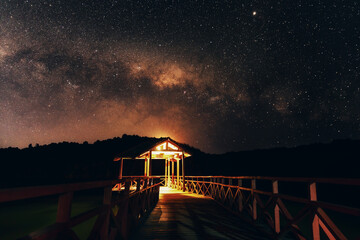 Laguna Pastahue bajo las estrellas