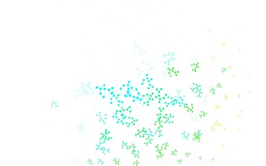 Light Blue, Green vector pattern with artificial intelligence network.