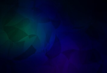Obraz premium Dark Blue, Green vector abstract polygonal template.