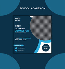 School education admission social media post template 