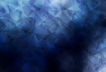 Obraz premium Dark BLUE vector triangle mosaic template.