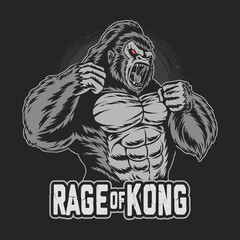 gorilla kong gets angry and screams © DEYASA346