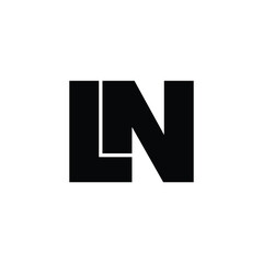 Letter LN simple logo design vector