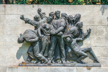 Monument Shooting of hostages, dedicated to the victims of fascism in Zagreb, Croatia - obrazy, fototapety, plakaty