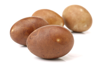 Fototapeta premium Salted duck eggs on white background