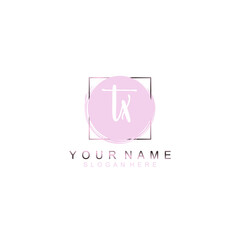 TX Initial handwriting logo template vector