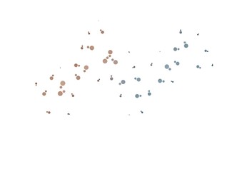 Light Blue, Yellow vector background with bubbles.