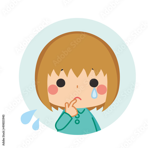 途方に暮れて困って泣いている可愛い小さな女の子のアイコン イラスト 可愛い 白背景 Art Wall Mural A ぽこたぽこ 途方に暮れて困って泣いている可愛い小さな女の子のアイコン イラスト 可愛い 白背景 Art Wall Mural A ぽこたぽこ