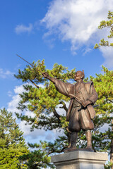 堀尾吉晴公の銅像　島根県松江市