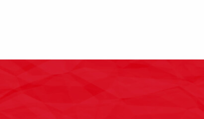 Grunge Poland flag textured background. Vector illustration