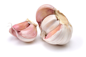 garlic isolated on white background