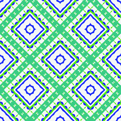  Seamless pattern with multicolored shapes.