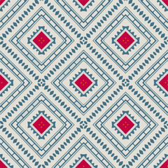  Seamless pattern with multicolored shapes.