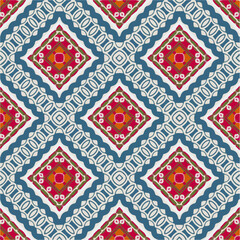 Seamless pattern with multicolored shapes.