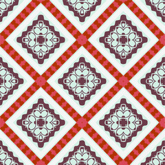  Seamless pattern with multicolored shapes.