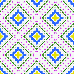  Seamless pattern with multicolored shapes.