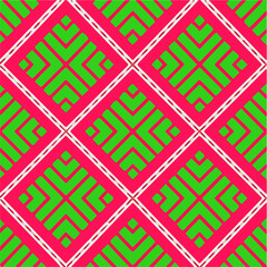  Seamless pattern with multicolored shapes.