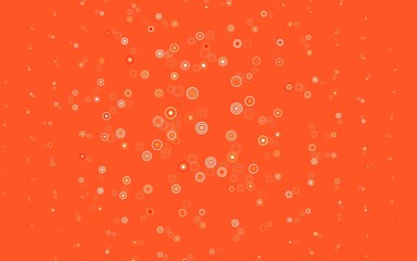 Light Red vector background with spots.