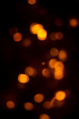 Abstract dark orange dots black background for texture	