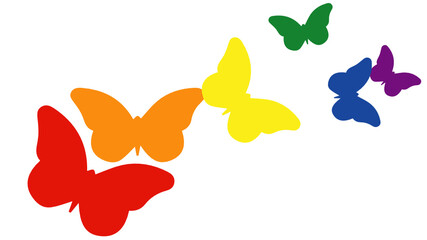 Rainbow butterflies