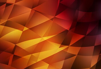 Dark Orange vector abstract polygonal background.
