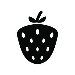 Strawberry icon vector graphic illustration