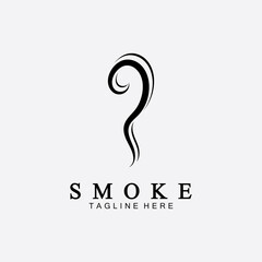Fototapeta premium Smoke steam icon logo illustration isolated on white background,Aroma vaporize icons. Smells vector line icon, hot aroma, stink or cooking steam symbols, smelling or vapor
