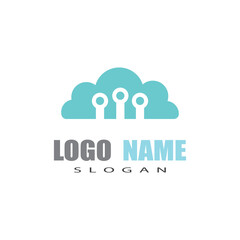 Obraz premium Cloud template vector icon illustration design
