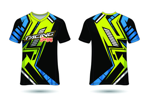 Sports Racing  Jersey Design Template for Team Uniforms Vector