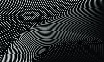 Vector Illustration of the gray pattern of lines on black background. EPS10.