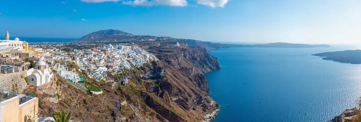 Panorama of Oia at Santorini island, Greece © dudlajzov